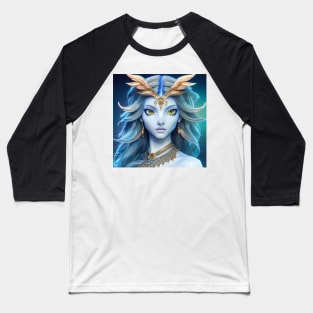 Portrait of Royal Owl Goddess Baseball T-Shirt